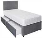 Argos Home Elmdon Single Memory 2 Drawer Divan Bed - Grey