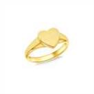 Revere 9ct Gold Plated Personalised Heart Signet Ring - P