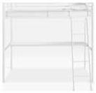 Habitat Riley High Sleeper Metal Bed Frame & Desk-White