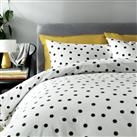 Argos Home Monochrome Spots White&Black Bedding Set-Kingsize