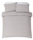 Argos Home Brushed Cotton Plain Grey Bedding Set - Double
