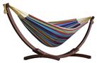 Vivere Tropical Double Hammock with Wooden Stand