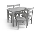 Habitat Chicago Table & 4 Chairs - Grey