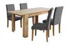 Argos Home Miami Extending Table & 4 Charcoal Chairs
