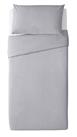 Argos Home Brushed Cotton Plain Grey Bedding Set - Single
