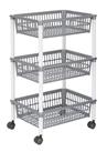 Argos Home 3 Tier Plastic Vegetable Trolley - Grey and White