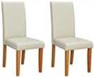 Argos Home Pair of Midback Dining Chairs - Cream