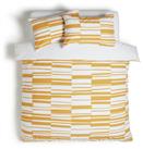 Habitat Stripe Mustard & White Bedding Set - Single
