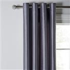 Argos Home Faux Silk Fully Lined Eyelet Curtains - Dove Grey
