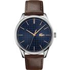 Lacoste Men's Brown Leather Strap Watch