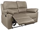 Argos Home Toby Faux Leather 2 Seater Recliner Sofa - Grey