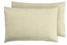 Argos Home Plain Standard Pillowcase Pair - Cream
