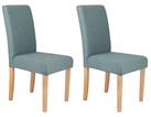 Argos Home Pair of Tweed Mid Back Dining Chairs - Teal