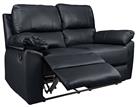 Argos Home Toby Faux Leather 2 Seater Recliner Sofa - Black