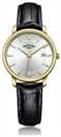 Rotary Ladies Black Leather Strap Watch