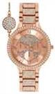 Spirit Lux Ladies' Rose Glitter Dial Watch and Bracelet Set