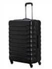 Featherstone 4 Wheel Hard Large Suitcase - Black