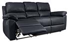 Argos Home Toby Faux Leather 3 Seater Recliner Sofa - Black
