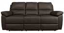 Argos Home Toby Faux Leather 3 Seater Recliner Sofa - Brown