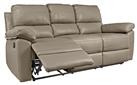 Argos Home Toby Faux Leather 3 Seater Recliner Sofa - Grey