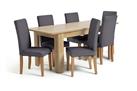 Argos Home Miami Curve Extending Table & 6 Charcoal Chairs