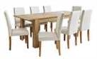 Argos Home Miami XL Extending Table & 8 Cream Chairs