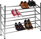 Argos Home 4 Shelf Ext Shoe Storage Rack - Chrome Plated