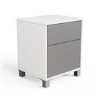Frank Olsen Smart Tech LED 1 Drawer Side Table -Grey & White
