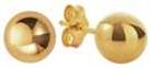 Revere 9ct Gold 6mm Ball Stud Earrings