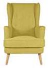 Habitat Callie Fabric Wingback Chair - Mustard