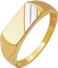 Revere Mens 9ct Gold Multi Coloured Signet Ring - Q