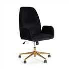 Habitat Clarice Velvet Office Chair - Black