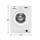 Bush WDSAEINT86 7KG/8KG 1400 Spin Washer Dryer - White