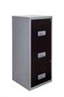 Pierre Henry 3 Drawer Maxi Filing Cabinet - Silver & Black