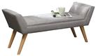 GFW Milan Fabric Upholstered Bench - Grey