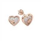 Radley Heart Pearl 18ct Rose Gold Earrings