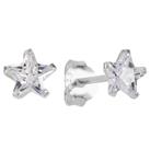 Revere Cubic Zirconia Sterling Silver Star Stud Earrings