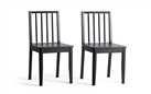 Habitat Nel Pair of Solid Wood Spindle Chair - Black