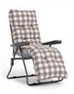 Argos Home Check Folding Recliner Garden Chair - Grey