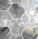 Arthouse Marbled Hex Charcoal Wallpaper