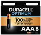 Duracell Optimum Alkaline AAA Batteries - Pack of 8