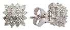 Revere 9ct White Gold 0.25ct Diamond Cluster Stud Earrings
