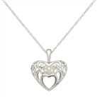 Revere Sterling Silver 0.10ct Diamond Heart Pendant Necklace