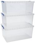 Really Useful 3 x 62L Nesting Boxes - Clear