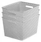 Curver My Style Set of 3 18 Litre Large Storage Boxes - Grey