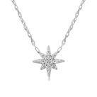 Revere Sterling Silver 0.05ct Diamond Star Pendant Necklace