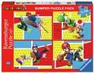 Super Mario 4 X 100 Piece Bumper Jigsaw Puzzle Pack