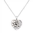 Revere Sterling Silver 1ct Diamond Caged Heart Pendant