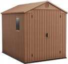 Keter Darwin Apex Outdoor Garden Storage Shed 6 x 8ft -Brown