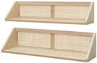 Lloyd Pascal Light Rattan Set of 2 Wooden Shelves - Wood